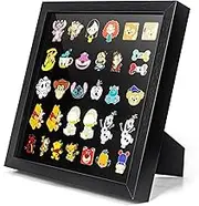 11x11 Enamel Pin Display Frame, Pin Collection Shadow Box, Desktop and Wall Display, Pin Display Case, Enamel Pin Holder, Black