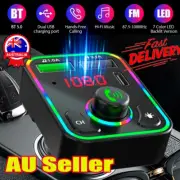 Wireless Bluetooth 5.0 Car FM Transmitter MP3 Player 2 USB Charger Kit HandsfrAF