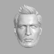 Human Torch Chris Evans v1 custom head for Marvel Legends & other action figures