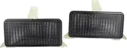 X AUTOHAUX Lens Park Signal Lights Cover for Chevrolet K10 1983 1984 1985 1986 / Driver and Passenger Side Lens Cover Shell/Durable Plastic / 1Pair Black