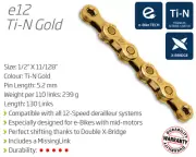 KMC E12 (12 Speed E-Bike Chain) — 130 Links / Gold — AUS STOCK — Bike Road MTB