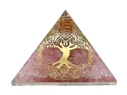 Rose Quartz Orgone Pyramid - Big Tree of Life