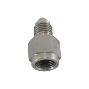 Aeroflow Straight Female NPT To Male Adapter 1/8" To -3AN Stainless Steel