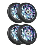 4 Pcs 110mm Scooter Wheels with Bearing for Rocking Cars, Extreme Cars,5396