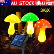Solar Mushroom LED Fairy String Lights Garden Lawn Walkway Light Christmas light