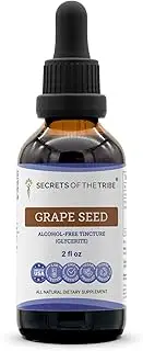 Grape Seed Tincture Alcohol-Free Extract, Organic Grape (Vitis Vinifera) Dried Seed Tincture Supplement (2 FL OZ)