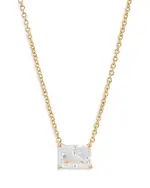 Nadri Modern Love Emerald Cut Pendant Necklace, 16-18