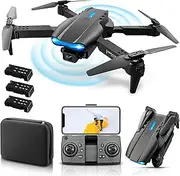 SyncTech Drone with Camera 1080P, 3 Batteries 45+mins Flight time, Mini Drone for Kids and Adults, Foldable drones, Remote Control Plane