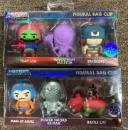 HE-MAN MASTERS OF THE UNIVERSE FIGURAL BAG CLIP WAL-MART EXCLUSIVE SET OF 6