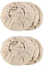 Bread Proofing Basket Cloth Liner, 2 Sizes 6 Pcs Baking Dough Baskets Cover Linen Liner Cloth, Round and Oval for Baking Supplies (9'' or 10'')
