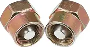 X AUTOHAUX 2pcs 14mm Diesel Common Rail Fuel Injector Cap Block Off Tool Replacement for Chevrolet for GMC 6.6L for Dodge 5.9L 14mm Fuel Line Nut Block Off Tool Copper Color
