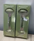 2x Revolution Skincare London Jade Facial Roller Anti Puffing