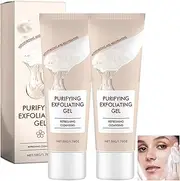 Tanrewsis Purifying Exfoliating Gel, Facial Exfoliator Cleanser, Gentle Face Body Scrub, Moisturizing Hydrating Brightening Deep Cleansing, Suitable for All Skin Types (2Pcs)