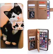 iPhone SE 2022 Case,iPhone SE 2020 Case,iPhone 8 Case,Bcov Tuxedo Cat Multifunction Wallet Leather Case Flip Cover with Multi Card Slots Pocket Wrist Strap for 4.7-inch iPhone SE/8/7