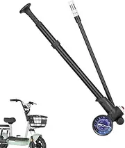 Hand Air Pump - 400PSI Bicycles Floor Pump with Gauge - Portable Tire Inflator for Road Mountain Bike Hybrid, Ball, Travel, Camping, Sports, Garage, Home Use