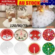 78/90/120cm Christmas Tree Skirt Base Xmas Floor Mat Ornaments Decoration CarpAF