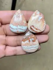 36.40.Ct Rosetta Jasper Cabochon Gemstone Loose Pear Cabochon Stone Pink jasper
