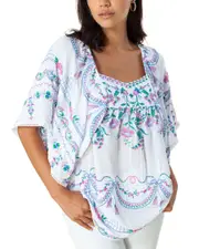Hale Bob Flutter Sleeve Top xs NoColor