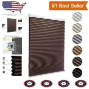 Elegant Taupe Blackout Cellular Shades - Manual Pull Down for Indoor Windows