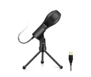 USB Microphone for Computer with Stand -Plug Play & Noise Cancellation Streaming