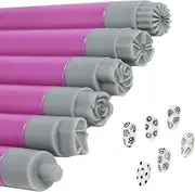 Flower Nail Stamp Pen Nail Stamp Set Nail Stamp Set 6 x Nail Stamping Tools | Dotting Tools with Different Patterns for Nail Design