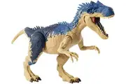 Jurassic World Dual Attack Allosaurus Dinosaurs in Medium Size with Button-activated Dual Strike Action Moves Like Tail Head Strikes