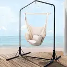 Outdoor Hammock Chair Garden Hanging Seat Soft Touch Fabric With Steel Stand