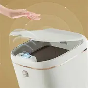20L Smart Trash Can Automatic Waterproof Electric Waste Kitchen Bathroom Toilet Automatic Sensor Garbage Can-Black