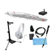 AKAI EWI5000J White + Headphones + Stand Set Wind Synthesizer Japan JP