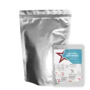(100) 7 Mil 2 Quart Seal-Top Stand Up Mylar Pouch Bag + 300cc Oxygen Absorbers