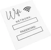 [Zerodeko] Acrylic Wifi Password Sign Blank Wifi Sign Board for Home Hotel and Restaurant Stylish Decorative Prompt Writable Easy to Install and Clean