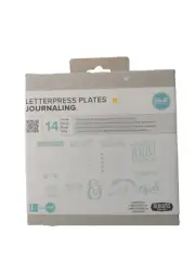 We R Memory Keepers Letterpress Plates 14 piece Craft Lifestyle Journaling