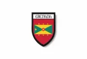 PATCH PATCHES EMBLEM IRON ON GLUE PRINT FLAG world crest grenada