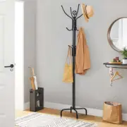 NNECW Modern 12 Hook Coat Rack with Steel Frame for Entryway