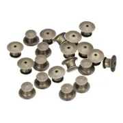 20pcs Metal Pin Backs Spring Loaded Pin keepers Locking Pin Keepers, Brown