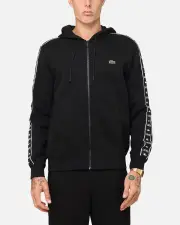 [Lacoste] Lacoste 23 Tape Hoodie Black - Size M M Black