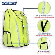 Emergency Preparedness Neon Green Safety Vest JORESTECH