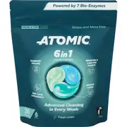 Atomic 6 In 1 Laundry Capsules Fresh Linen 30 pack