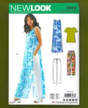 Pullover Tunic, Top & Pants Sewing Pattern~Variations (Sizes 8-18) New Look 6566