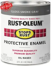 Stops Rust Protective Enamel 946Ml Gloss Smoke Grey - #1 Rust-Preventative Paint