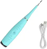 EZONEDEAL Electric Dental Calculus and Plaque Remover, Portable Charging Tooth Cleaner, Electric Stainless Steel Tartar Scraper, Personal Household USB Rechargeable Teeth Cleaner (Turquoise)