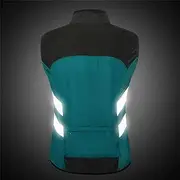 [KAYLRE] Reflective Vest Reflective Cycling Vest Men Sleeveless Windproof Reflector Safety Road Mountain Bike MTB Bicycle Running Vest with Pocket Cat Reflective Vest (Color : Orange, Size : XL)