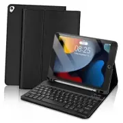 Keyboard Case for iPad 9th Generation 2021 10.2 Inch, No backlit black