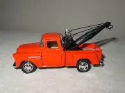 1955 CHEVY 3100 STEPSIDE TOW WRECKER ORANGE 1:32 KINSMART OPENING DOORS