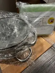 CHRISTMAS KITCHEN SET MW Trays 4 section and 4QT MULTICOOKER FOR STEAMING VEGET