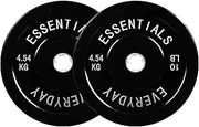Signature Fitness 2" Olympic Bumper Plate Weight Plates with Steel Hub, Pairs, Singles or Sets