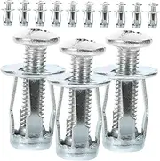 TIDTALEO 25 Sets Set Rivet Nut Small Threaded Insert Stainless Hollow Dome Drywall Metric Slotted for Inserts Cavity Nuts Nut Insertion Thread Expansion Nut Silver Galvanized Carbon Steel