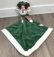Modern Baby Lovey Snuggle Blankie Christmas REINDEER Deer Polka Dot 14x14