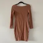 BRAND NEW Kookai Arkansas Reversible Long Sleeve Bodycon Dress Pink Bronze Size1