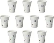 Set of 10 Iroha Shochu Cups [3.3 x 3.9 inches (8.5 x 10 cm) (250cc)] | Shochu Cup, Arita Ware, Setomonohonpo,